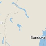 Karta som med röd fyrkant ramar in Häggenås, Östersund, Jämtlands län