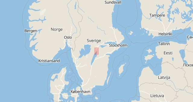 Karta som med röd fyrkant ramar in Askersunds Kommun, Askersund, Örebro län