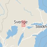 Karta som med röd fyrkant ramar in Striberg, Nora, Örebro län