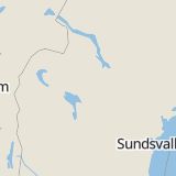 Karta som med röd fyrkant ramar in Österåsen, Högsta, Östersund, Jämtlands län