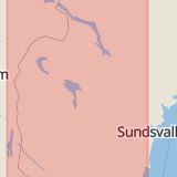 Karta som med röd fyrkant ramar in Jämtland, Norrbotten, Västerbotten, Västernorrland, Jämtlands län