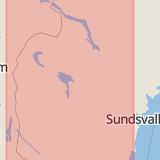 Karta som med röd fyrkant ramar in Brunflo, Klövsjö, Östersund, Torvalla, Jämtland, Jämtlands län