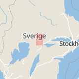 Karta som med röd fyrkant ramar in Stationsvägen, Gyttorp, Nora, Örebro län