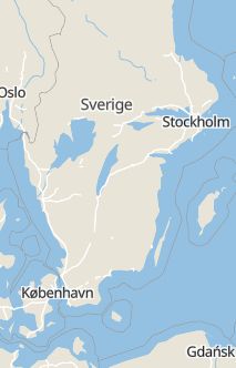 Översiktskarta som visar hela Sverige med en markör som visar ungefär var händelsen inträffat
