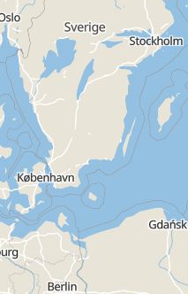 Översiktskarta som visar hela Sverige med en markör som visar ungefär var händelsen inträffat