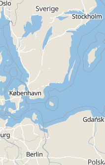 Översiktskarta som visar hela Sverige med en markör som visar ungefär var händelsen inträffat