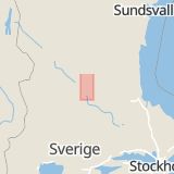 Karta som med röd fyrkant ramar in Vikarbyn, Rättvik, Dalarnas län