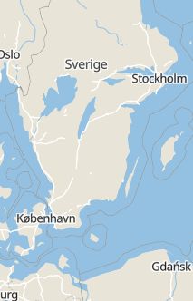 Översiktskarta som visar hela Sverige med en markör som visar ungefär var händelsen inträffat