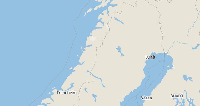 Karta som med röd fyrkant ramar in Västerbotten, Storuman, Hemavan, Umeå, Rådhusesplanaden, Västerbottens län