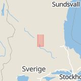 Karta som med röd fyrkant ramar in Pilgatan, Rättvik, Dalarnas län