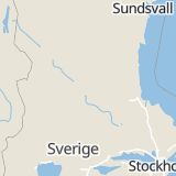 Karta som med röd fyrkant ramar in Gärdebyn, Rättvik, Dalarnas län