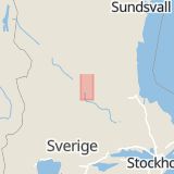 Karta som med röd fyrkant ramar in Bäck, Faluvägen, Söderås, Rättvik, Dalarnas län