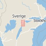 Karta som med röd fyrkant ramar in Stenevägen, Kumla, Örebro län