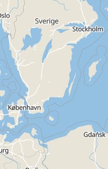 Översiktskarta som visar hela Sverige med en markör som visar ungefär var händelsen inträffat