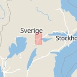 Karta som med röd fyrkant ramar in Ekersvägen, Vivalla, Örebro, Örebro län