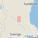 Karta som med röd fyrkant ramar in Gulleråsen, Rättvik, Dalarnas län