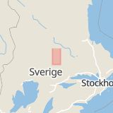 Karta som med röd fyrkant ramar in Engelbrektsgatan, Ludvika, Dalarnas län