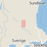 Karta som med röd fyrkant ramar in Nedre Gärdsjö, Rättvik, Dalarnas län