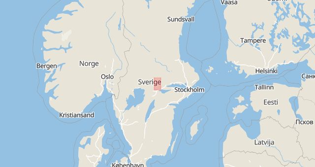 Karta som med röd fyrkant ramar in Lindesberg, Örebro län