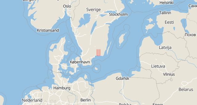 Karta som med röd fyrkant ramar in Göljahult, Tingsryd, Blekinge län