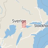 Karta som med röd fyrkant ramar in Ervalla, Örebro, Örebro län