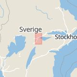 Karta som med röd fyrkant ramar in Örebro, Kull, Brickebacken, Örebro län