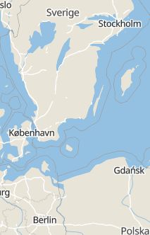 Översiktskarta som visar hela Sverige med en markör som visar ungefär var händelsen inträffat