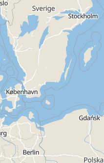 Översiktskarta som visar hela Sverige med en markör som visar ungefär var händelsen inträffat