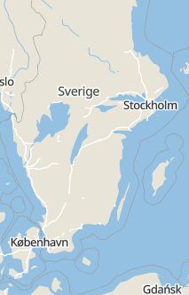 Översiktskarta som visar hela Sverige med en markör som visar ungefär var händelsen inträffat
