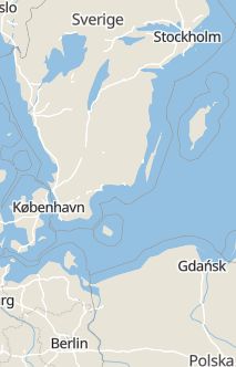 Översiktskarta som visar hela Sverige med en markör som visar ungefär var händelsen inträffat