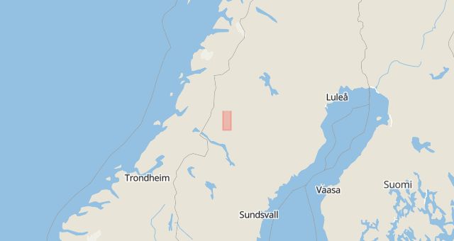 Karta som med röd fyrkant ramar in Saxnäs, Vilhelmina, Västerbottens län