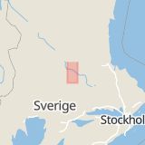 Karta som med röd fyrkant ramar in Skräddarbacksskolan, Borlänge, Dalarnas län