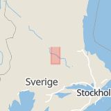 Karta som med röd fyrkant ramar in Tjärnavägen, Borlänge, Dalarnas län