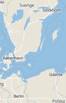 Översiktskarta som visar hela Sverige med en markör som visar ungefär var händelsen inträffat