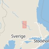 Karta som med röd fyrkant ramar in Moragatan, Borlänge, Dalarnas län