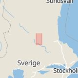 Karta som med röd fyrkant ramar in Avesta, Falun, Bjursås, Dalarnas län