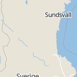 Karta som med röd fyrkant ramar in Voxnan, Ovanåker, Gävleborgs län