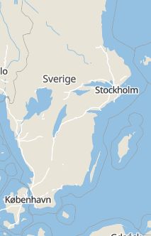 Översiktskarta som visar hela Sverige med en markör som visar ungefär var händelsen inträffat