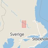 Karta som med röd fyrkant ramar in Övre Svärdsjö, Gustafs, Borlänge, Dalarnas län