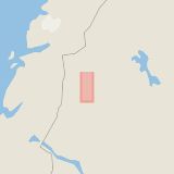 Karta som med röd fyrkant ramar in Yttervik, Storuman, Västerbottens län