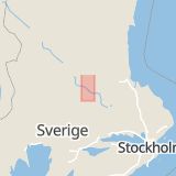 Karta som med röd fyrkant ramar in Ornäs, Falun, Borlänge, Dalarnas län