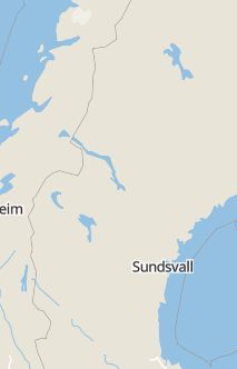 Översiktskarta som visar hela Sverige med en markör som visar ungefär var händelsen inträffat