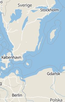 Översiktskarta som visar hela Sverige med en markör som visar ungefär var händelsen inträffat