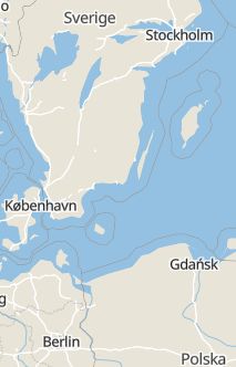 Översiktskarta som visar hela Sverige med en markör som visar ungefär var händelsen inträffat