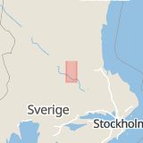 Karta som med röd fyrkant ramar in Kungsgårdsvägen, Falun, Dalarnas län