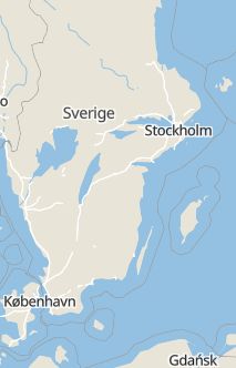 Översiktskarta som visar hela Sverige med en markör som visar ungefär var händelsen inträffat