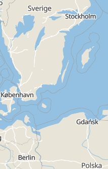 Översiktskarta som visar hela Sverige med en markör som visar ungefär var händelsen inträffat