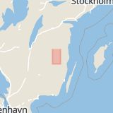 Karta som med röd fyrkant ramar in Transportgatan, Hultsfred, Kalmar län