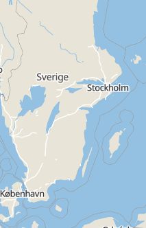 Översiktskarta som visar hela Sverige med en markör som visar ungefär var händelsen inträffat