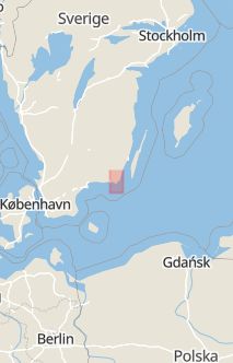 Översiktskarta som visar hela Sverige med en markör som visar ungefär var händelsen inträffat